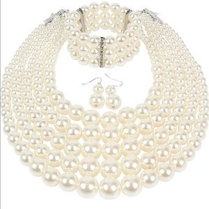 5pcs Multi- Layer Pearl Set